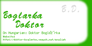 boglarka doktor business card